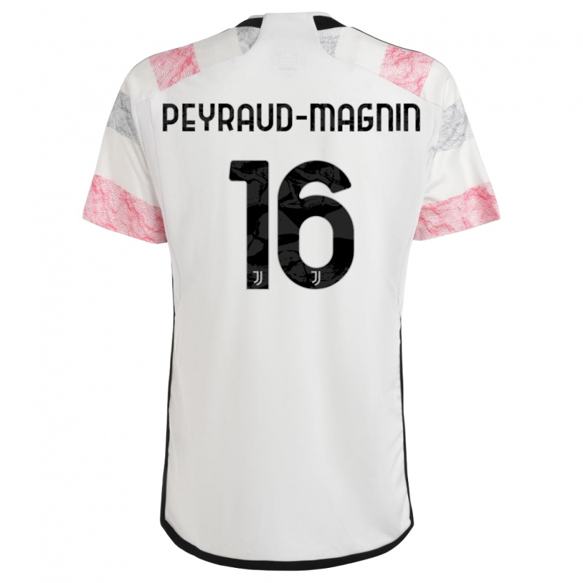 Kinder Pauline Peyraud-Magnin #16 Weiß Rosa Auswärtstrikot Trikot 2023/24 T-Shirt Österreich