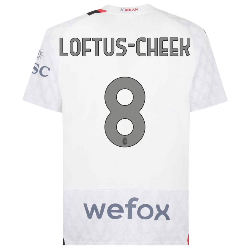 Kinder Ruben Loftus-Cheek #8 Weiß Auswärtstrikot Trikot 2023/24 T-Shirt Österreich