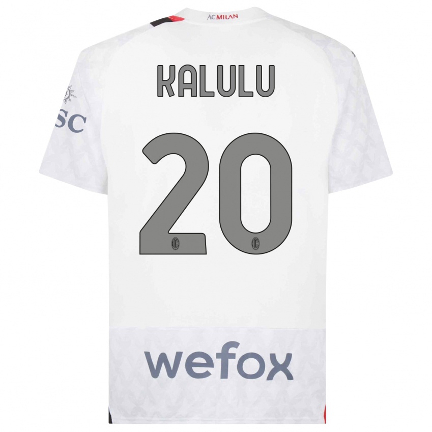 Kinder Pierre Kalulu #20 Weiß Auswärtstrikot Trikot 2023/24 T-Shirt Österreich