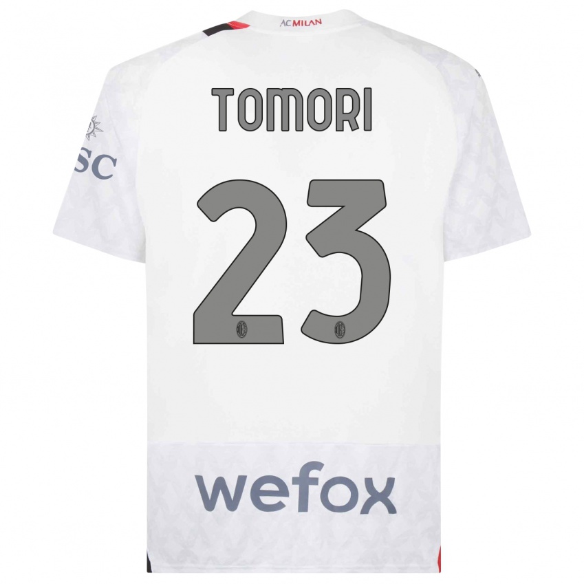 Kinder Fikayo Tomori #23 Weiß Auswärtstrikot Trikot 2023/24 T-Shirt Österreich