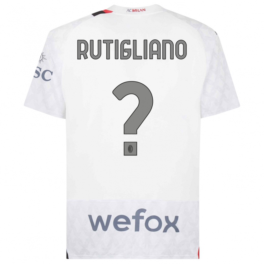 Kinder Samuele Rutigliano #0 Weiß Auswärtstrikot Trikot 2023/24 T-Shirt Österreich