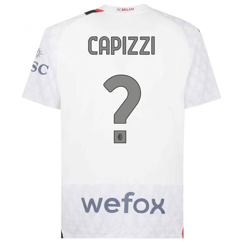 Kinder Edoardo Capizzi #0 Weiß Auswärtstrikot Trikot 2023/24 T-Shirt Österreich