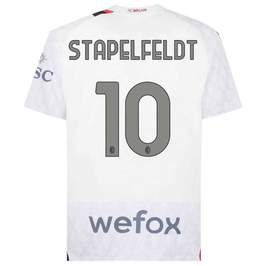 Kinder Nina Stapelfeldt #10 Weiß Auswärtstrikot Trikot 2023/24 T-Shirt Österreich