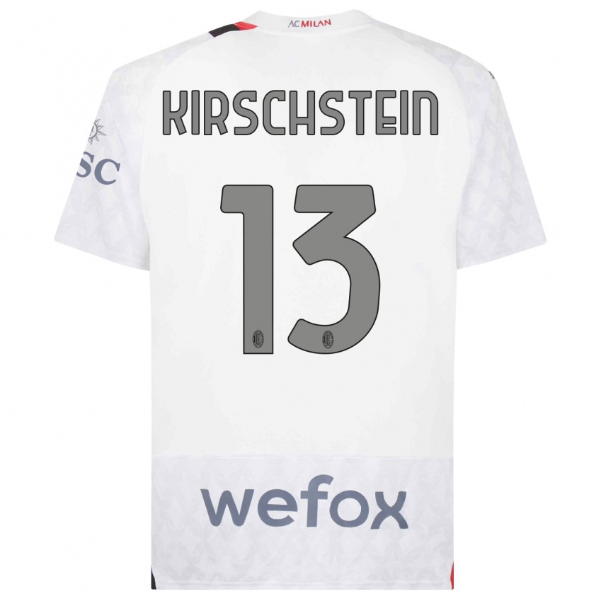 Kinder Merle Kirschstein #13 Weiß Auswärtstrikot Trikot 2023/24 T-Shirt Österreich