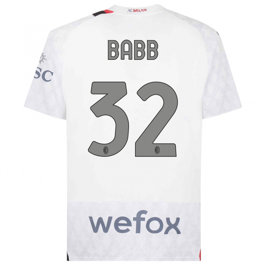 Kinder Selena Delia Babb #32 Weiß Auswärtstrikot Trikot 2023/24 T-Shirt Österreich