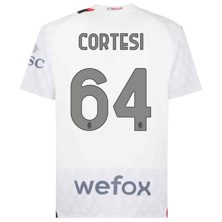 Kinder Selena Cortesi #64 Weiß Auswärtstrikot Trikot 2023/24 T-Shirt Österreich