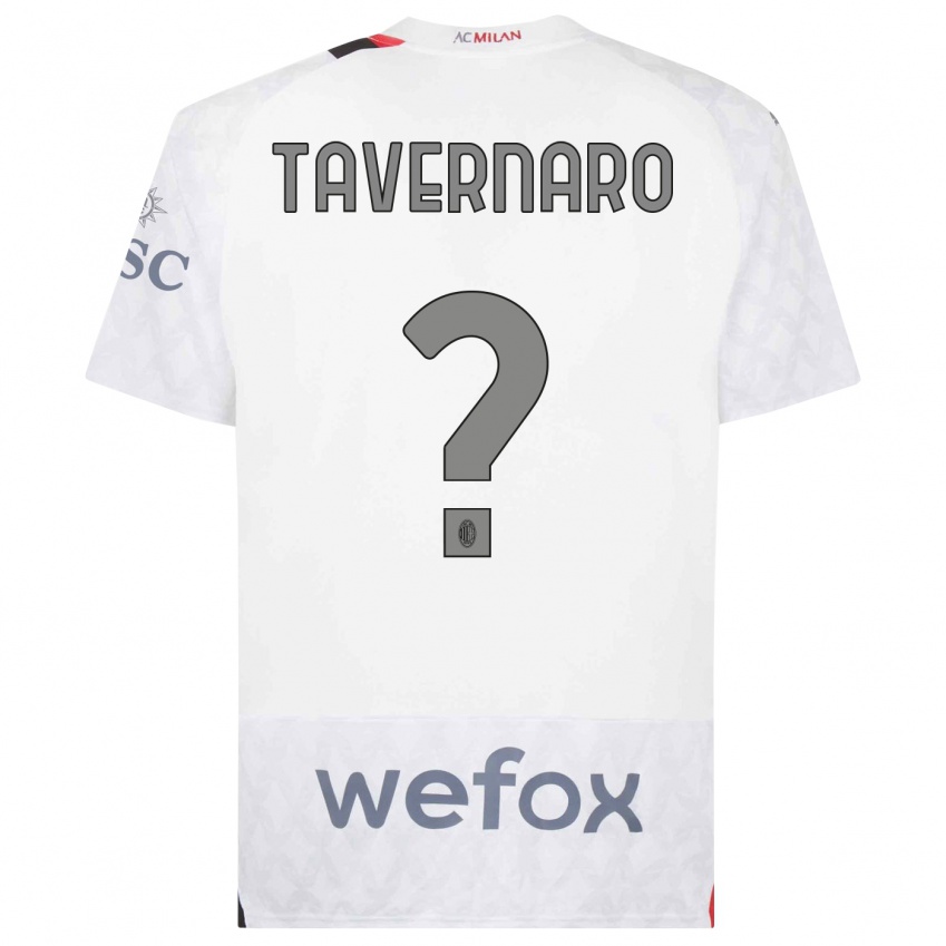 Kinder Federico Tavernaro #0 Weiß Auswärtstrikot Trikot 2023/24 T-Shirt Österreich