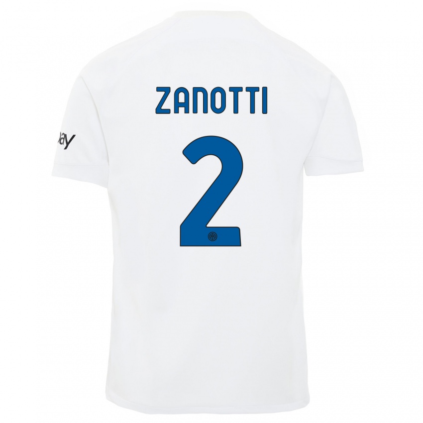 Kinder Mattia Zanotti #2 Weiß Auswärtstrikot Trikot 2023/24 T-Shirt Österreich