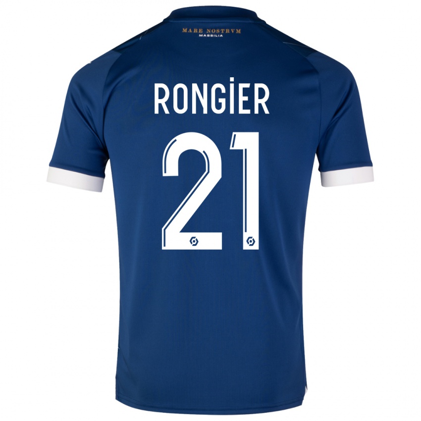 Kinder Valentin Rongier #21 Dunkelblau Auswärtstrikot Trikot 2023/24 T-Shirt Österreich