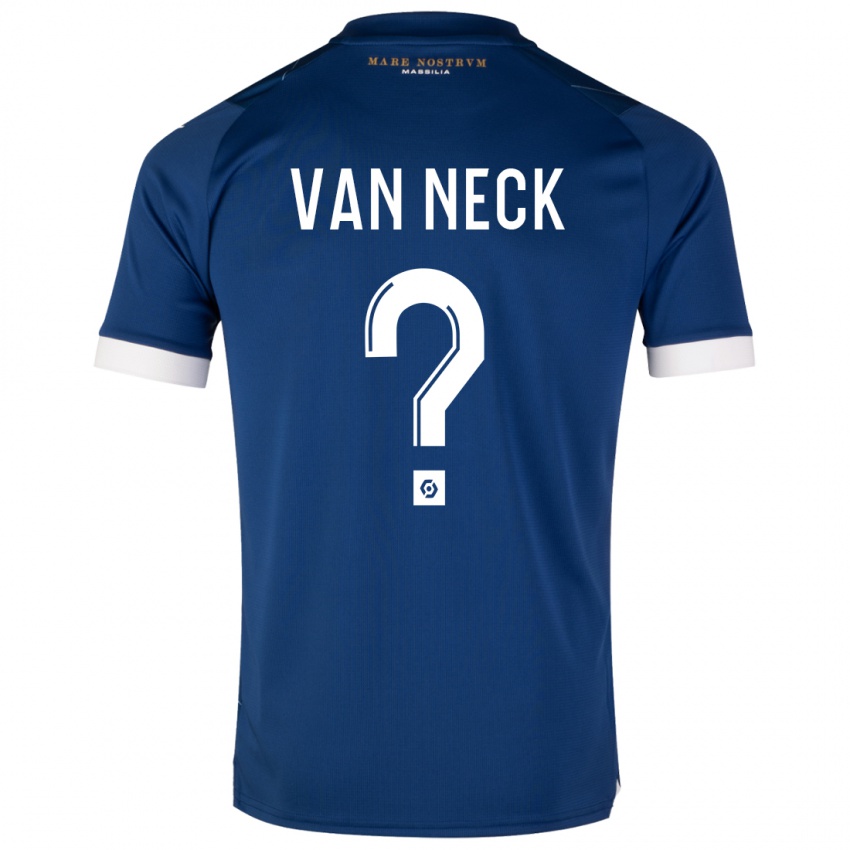 Kinder Jelle Van Neck #0 Dunkelblau Auswärtstrikot Trikot 2023/24 T-Shirt Österreich