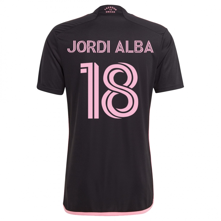 Kinder Jordi Alba #18 Schwarz Auswärtstrikot Trikot 2023/24 T-Shirt Österreich