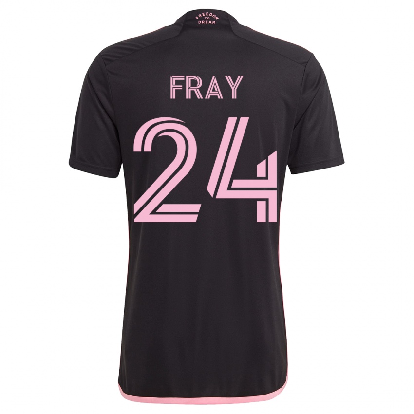 Kinder Ian Fray #24 Schwarz Auswärtstrikot Trikot 2023/24 T-Shirt Österreich