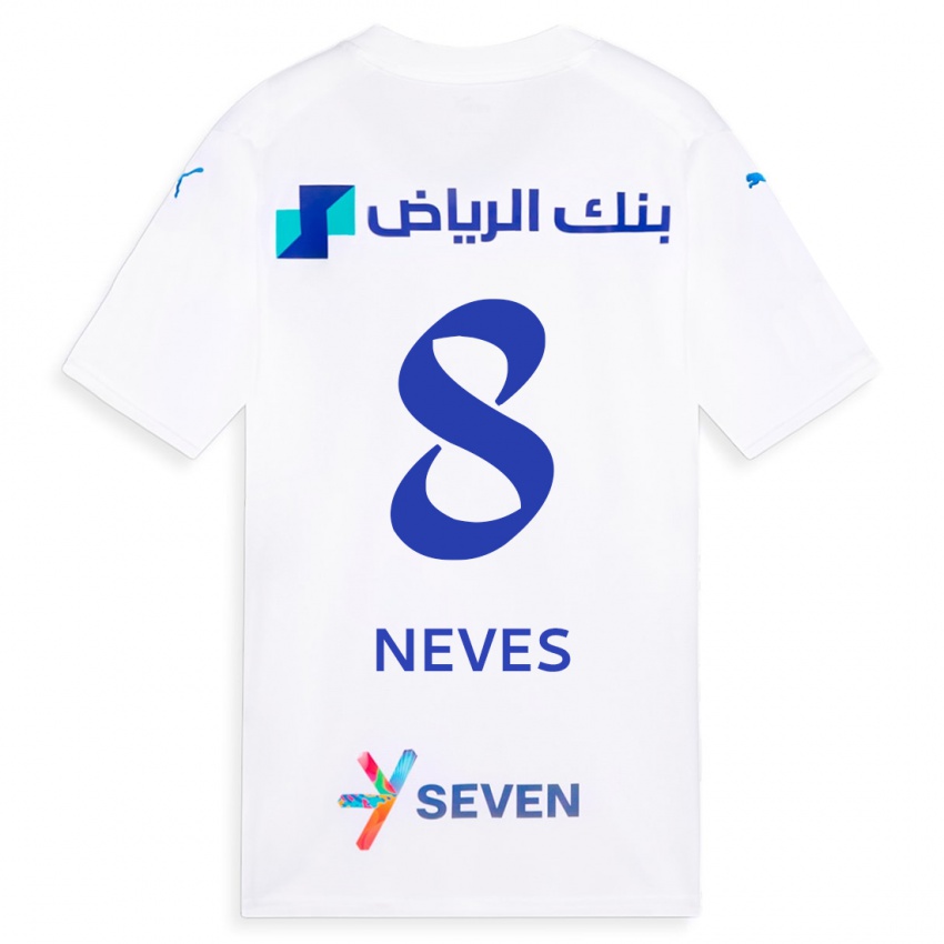 Kinder Rúben Neves #8 Weiß Auswärtstrikot Trikot 2023/24 T-Shirt Österreich