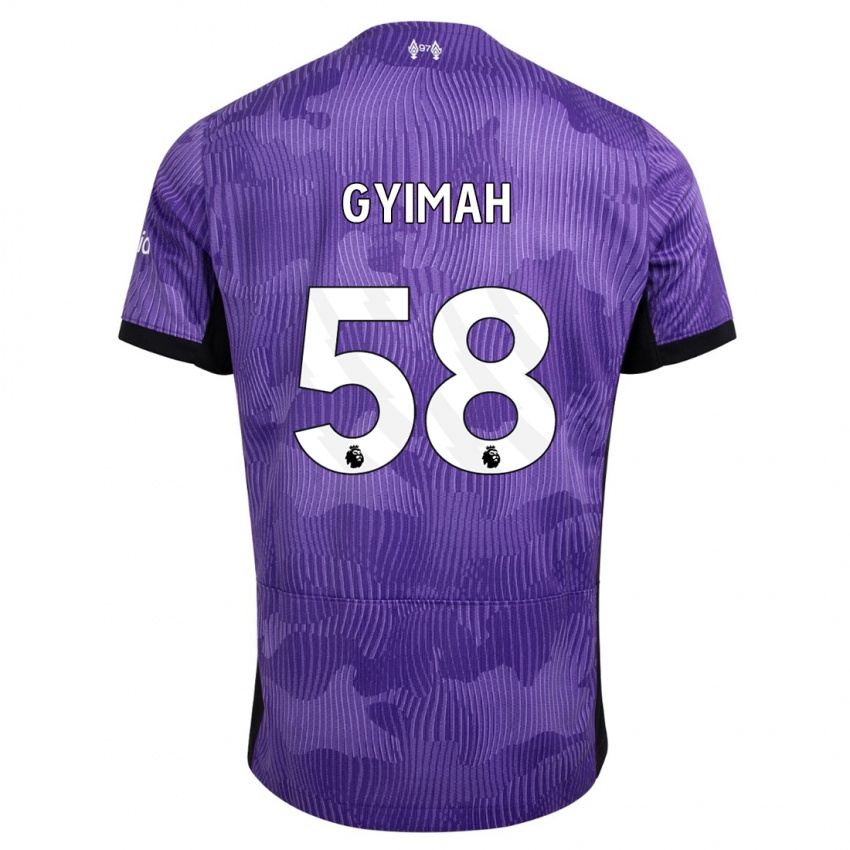 Kinder Francis Gyimah #58 Lila Ausweichtrikot Trikot 2023/24 T-Shirt Österreich