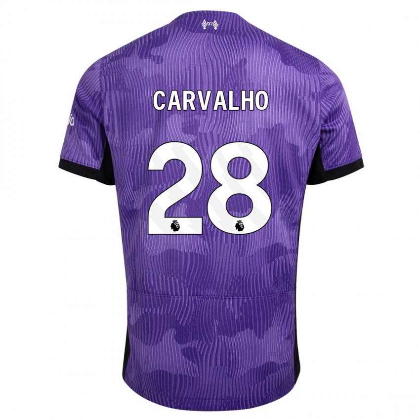 Kinder Fabio Carvalho #28 Lila Ausweichtrikot Trikot 2023/24 T-Shirt Österreich