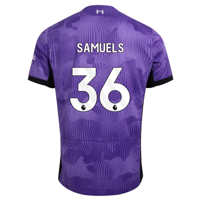 Kinder Kerron Samuels #36 Lila Ausweichtrikot Trikot 2023/24 T-Shirt Österreich