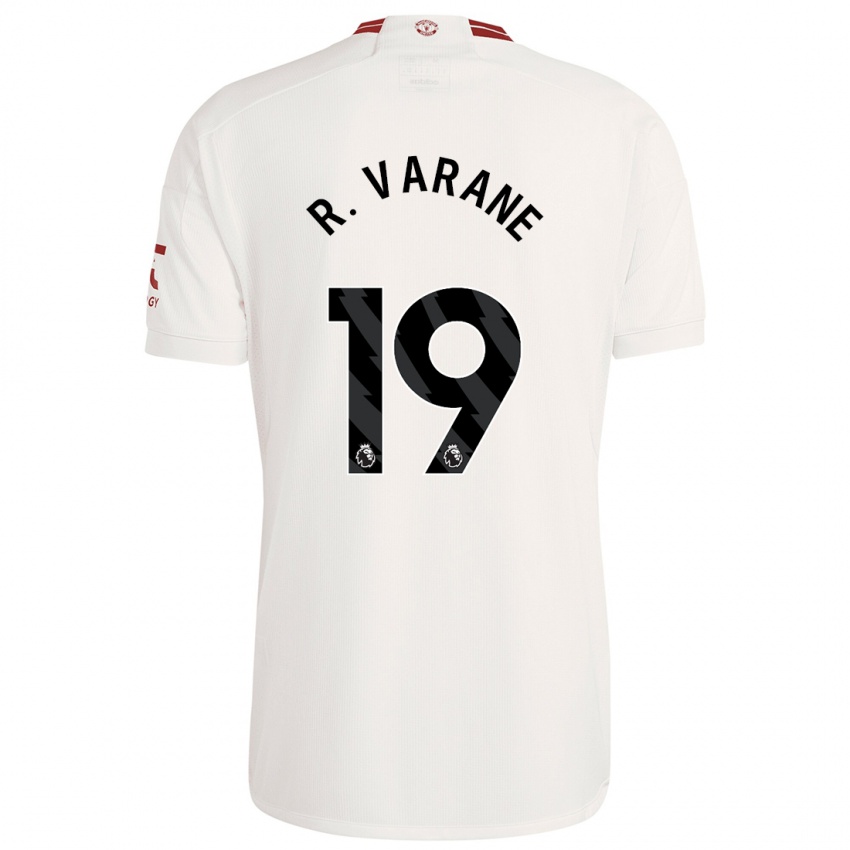 Kinder Raphael Varane #19 Weiß Ausweichtrikot Trikot 2023/24 T-Shirt Österreich