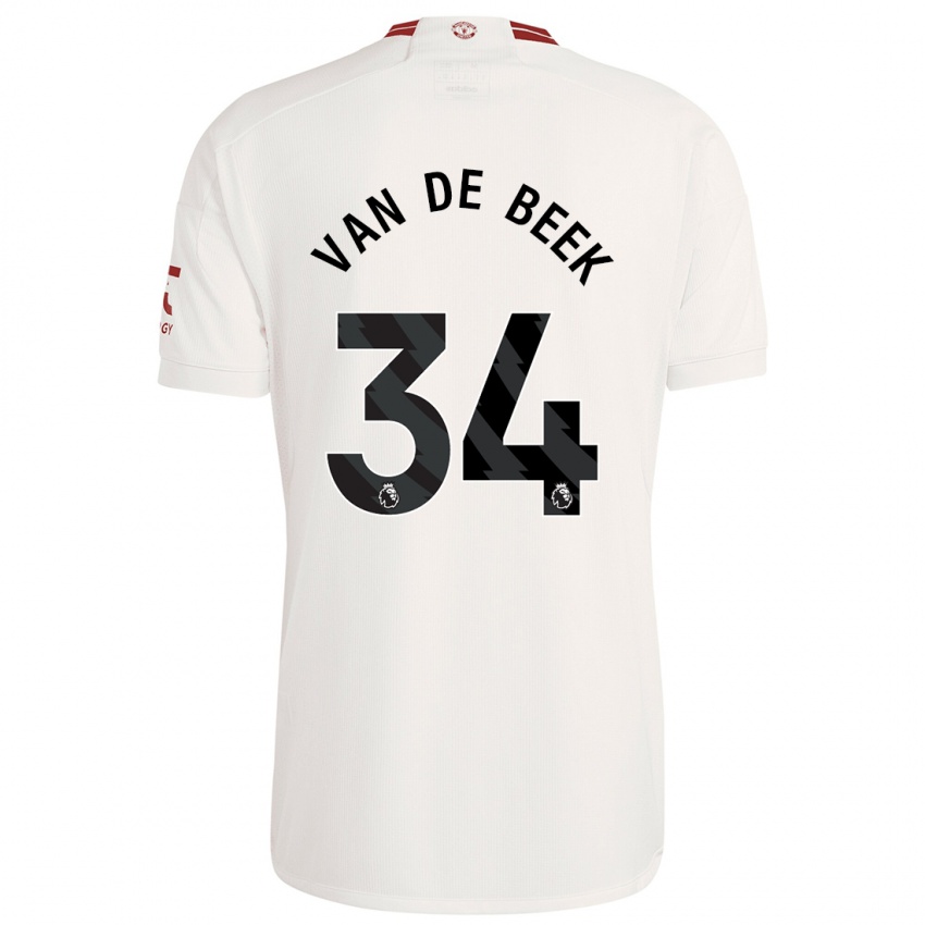 Kinder Donny Van De Beek #34 Weiß Ausweichtrikot Trikot 2023/24 T-Shirt Österreich