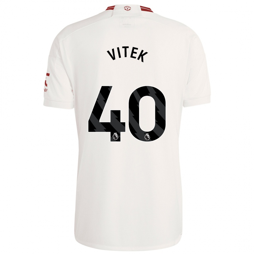 Kinder Radek Vitek #40 Weiß Ausweichtrikot Trikot 2023/24 T-Shirt Österreich