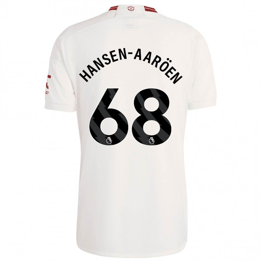 Kinder Isak Hansen-Aaröen #68 Weiß Ausweichtrikot Trikot 2023/24 T-Shirt Österreich