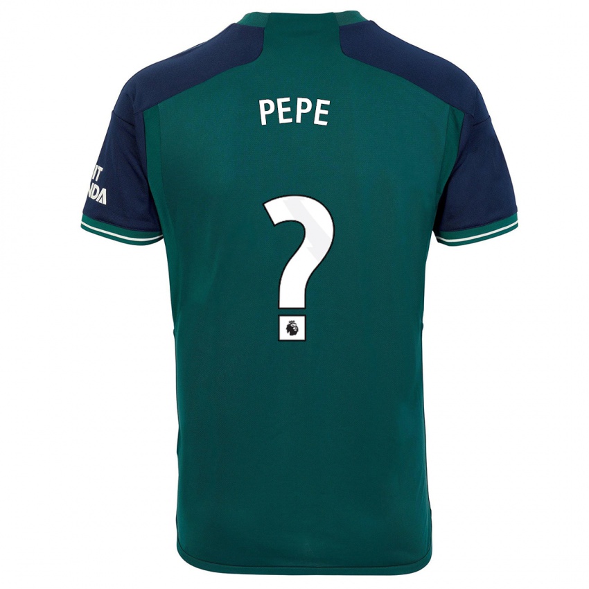 Kinder Nicolas Pepe #0 Grün Ausweichtrikot Trikot 2023/24 T-Shirt Österreich