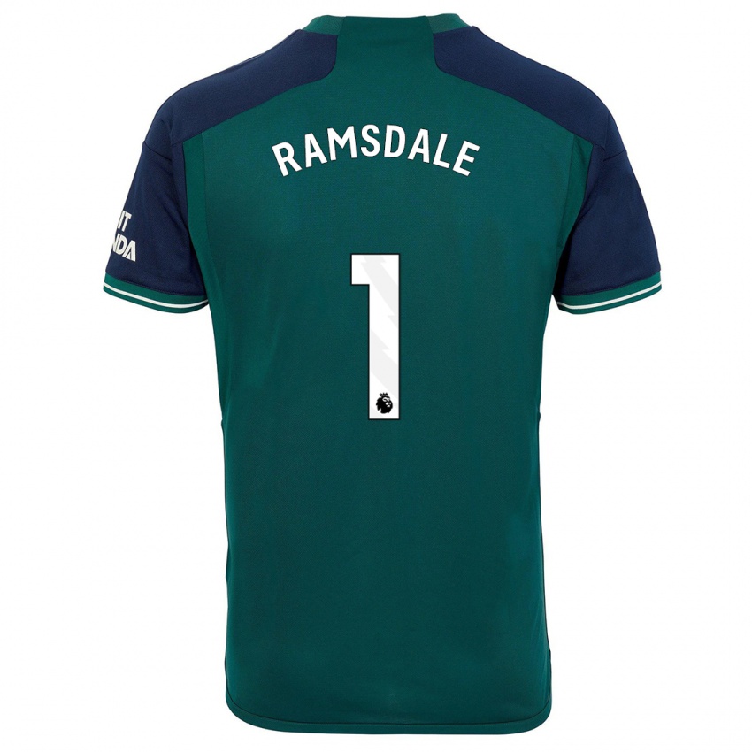 Kinder Aaron Ramsdale #1 Grün Ausweichtrikot Trikot 2023/24 T-Shirt Österreich