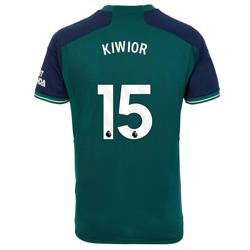 Kinder Jakub Kiwior #15 Grün Ausweichtrikot Trikot 2023/24 T-Shirt Österreich