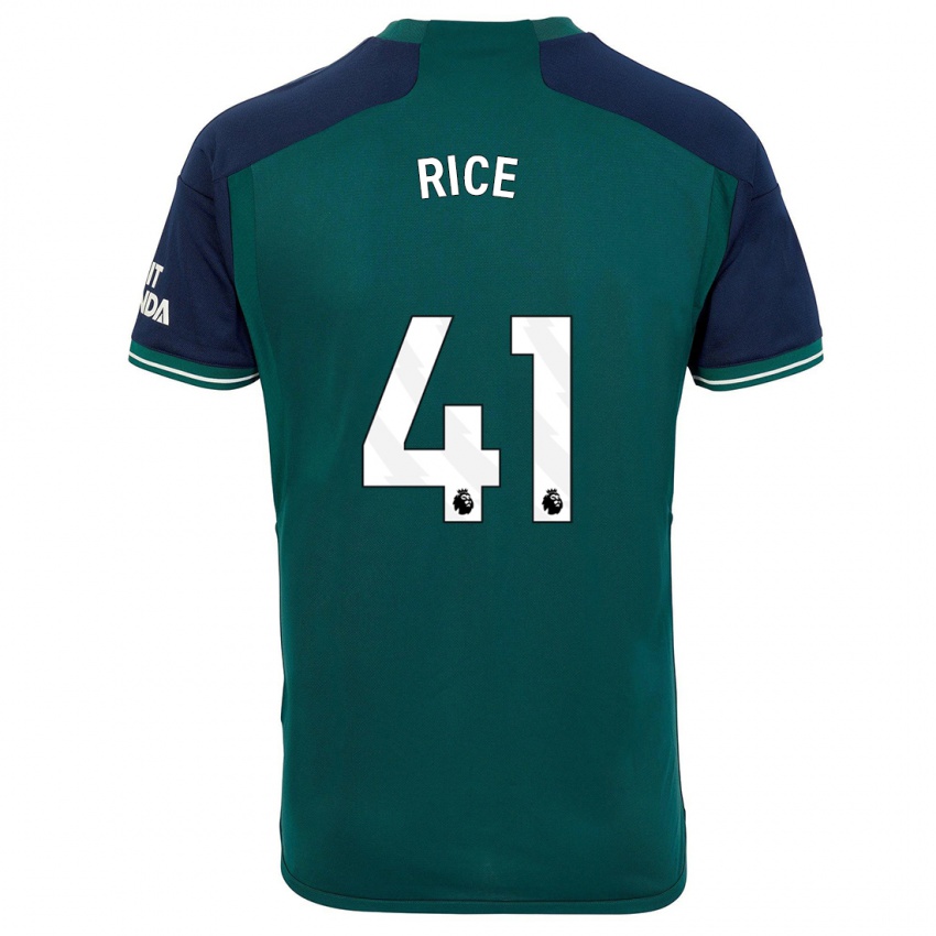 Kinder Declan Rice #41 Grün Ausweichtrikot Trikot 2023/24 T-Shirt Österreich