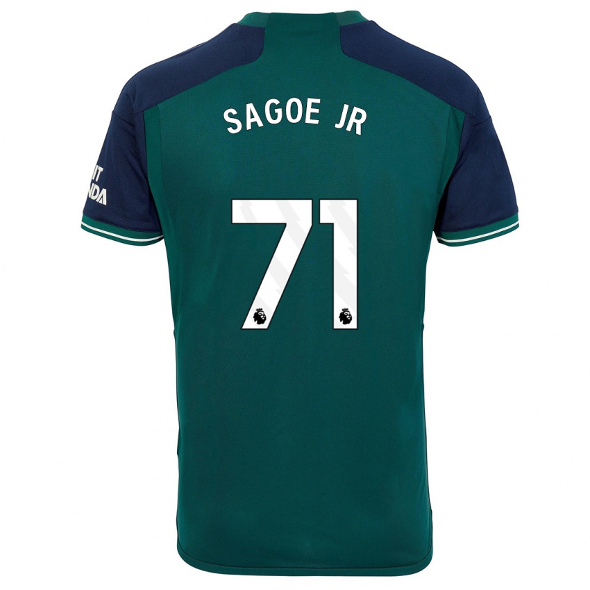 Kinder Charles Sagoe Jr #71 Grün Ausweichtrikot Trikot 2023/24 T-Shirt Österreich