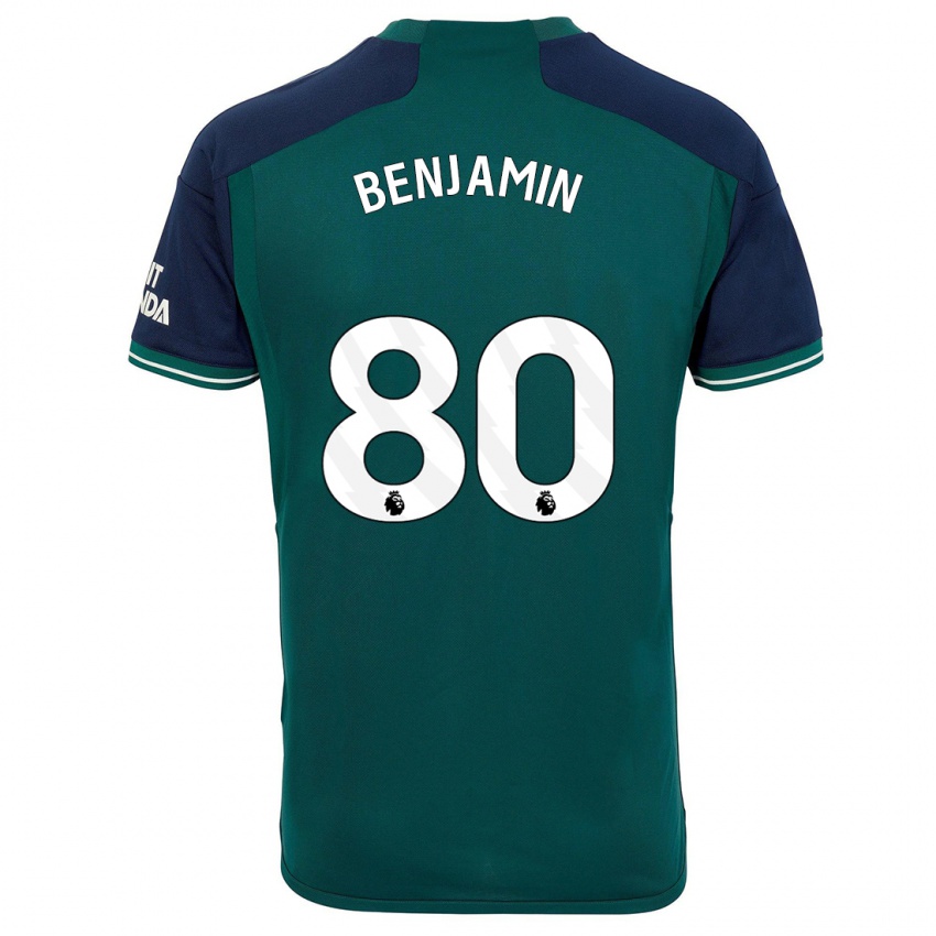 Kinder Omari Benjamin #80 Grün Ausweichtrikot Trikot 2023/24 T-Shirt Österreich