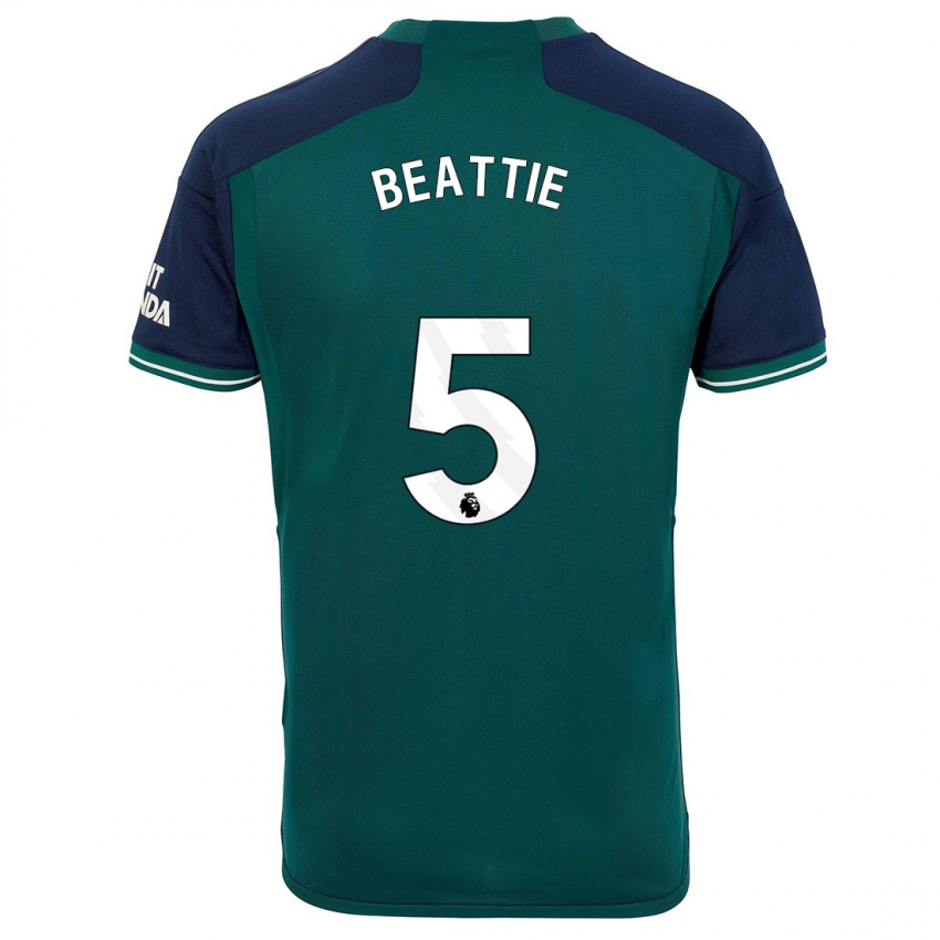 Kinder Jen Beattie #5 Grün Ausweichtrikot Trikot 2023/24 T-Shirt Österreich