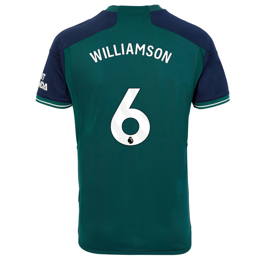 Kinder Leah Williamson #6 Grün Ausweichtrikot Trikot 2023/24 T-Shirt Österreich