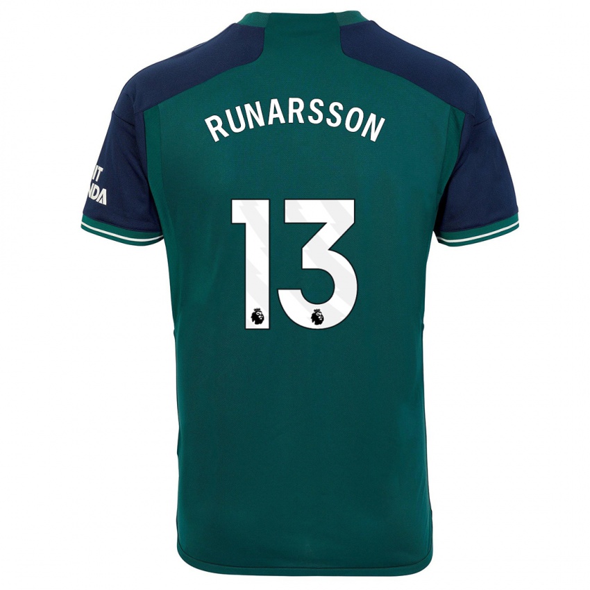 Kinder Runar Alex Runarsson #13 Grün Ausweichtrikot Trikot 2023/24 T-Shirt Österreich