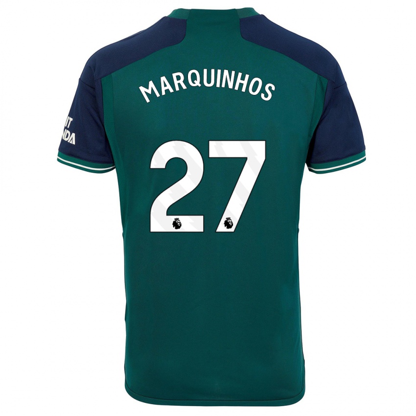 Kinder Marquinhos #27 Grün Ausweichtrikot Trikot 2023/24 T-Shirt Österreich