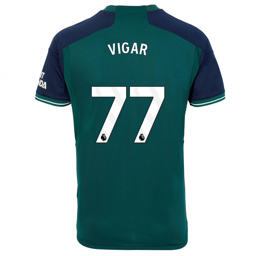 Kinder Billy Vigar #77 Grün Ausweichtrikot Trikot 2023/24 T-Shirt Österreich