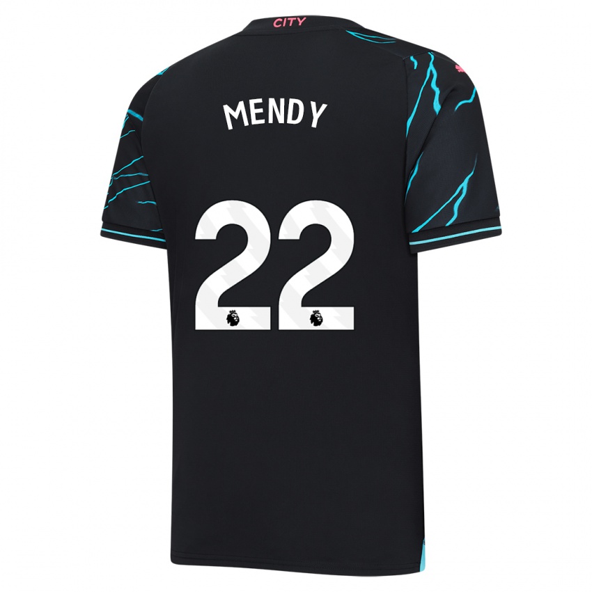 Kinder Benjamin Mendy #22 Dunkelblau Ausweichtrikot Trikot 2023/24 T-Shirt Österreich