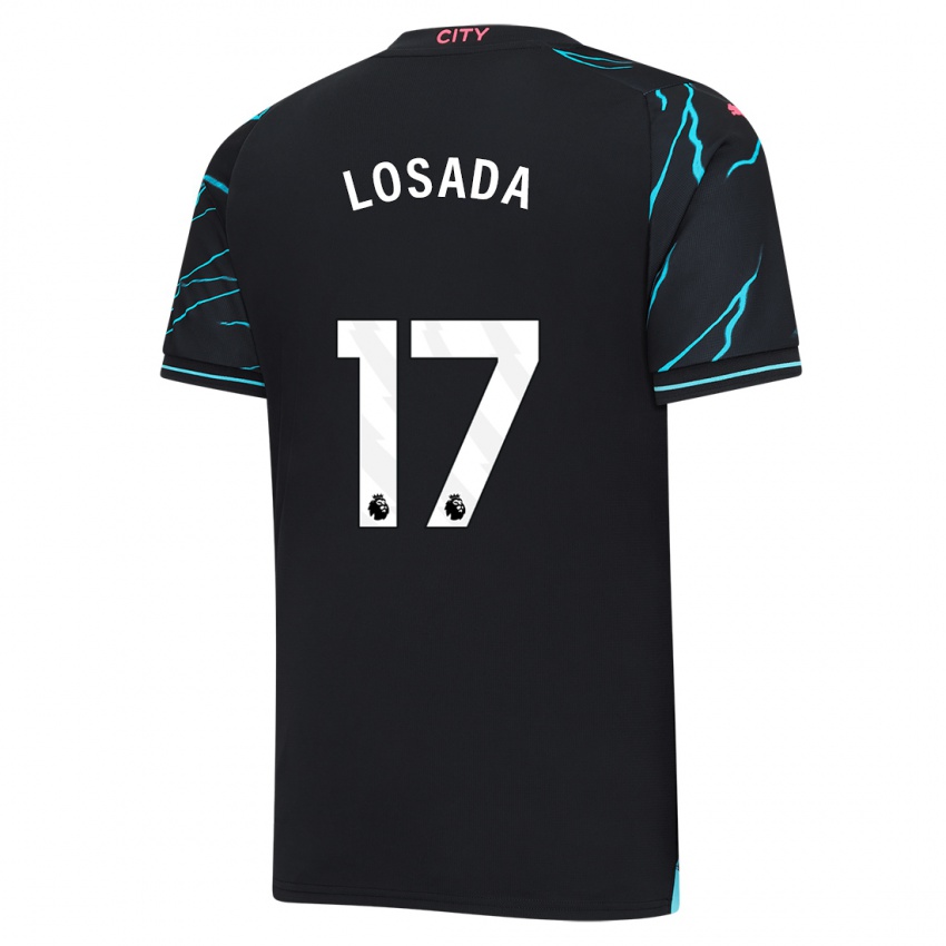 Kinder Vicky Losada #17 Dunkelblau Ausweichtrikot Trikot 2023/24 T-Shirt Österreich