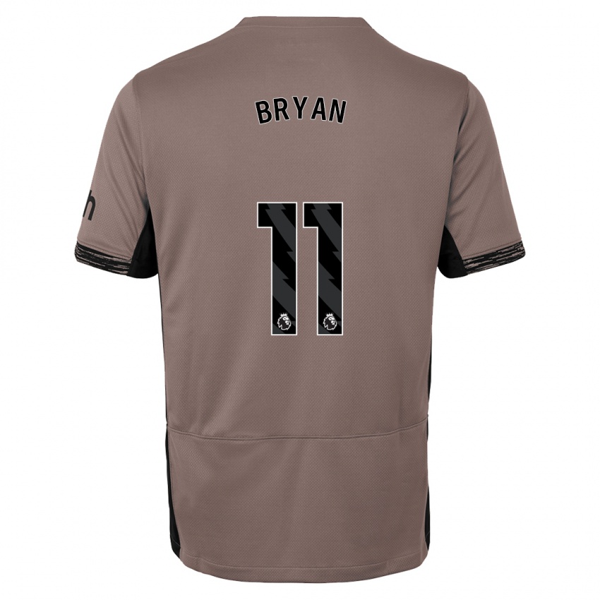 Kinder Bryan Gil #11 Dunkelbeige Ausweichtrikot Trikot 2023/24 T-Shirt Österreich