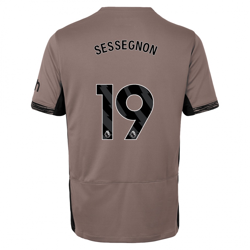 Kinder Ryan Sessegnon #19 Dunkelbeige Ausweichtrikot Trikot 2023/24 T-Shirt Österreich