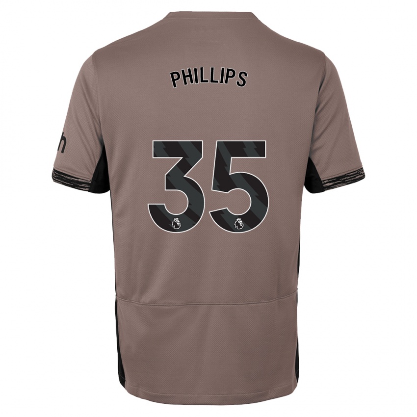 Kinder Ashley Phillips #35 Dunkelbeige Ausweichtrikot Trikot 2023/24 T-Shirt Österreich