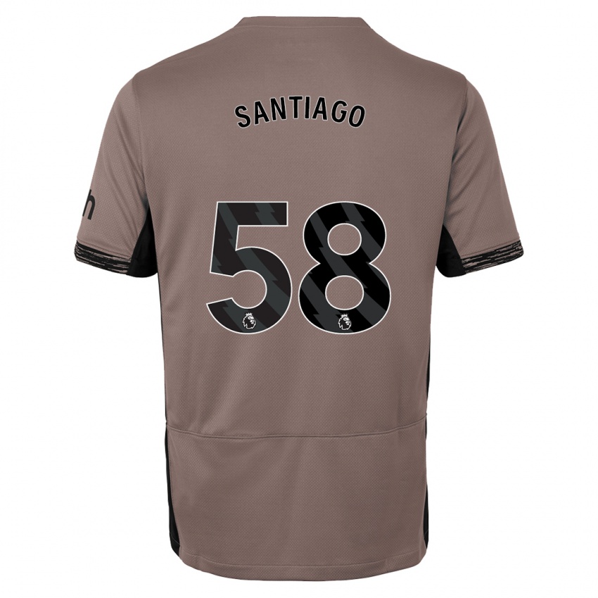 Kinder Yago Santiago #58 Dunkelbeige Ausweichtrikot Trikot 2023/24 T-Shirt Österreich