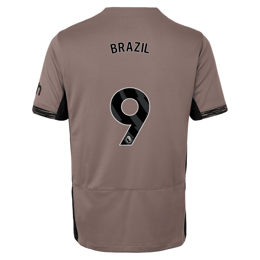 Kinder Ellie Brazil #9 Dunkelbeige Ausweichtrikot Trikot 2023/24 T-Shirt Österreich