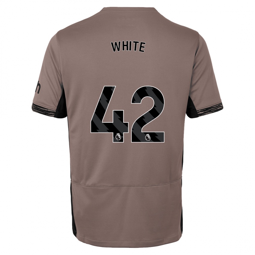 Kinder Harvey White #42 Dunkelbeige Ausweichtrikot Trikot 2023/24 T-Shirt Österreich