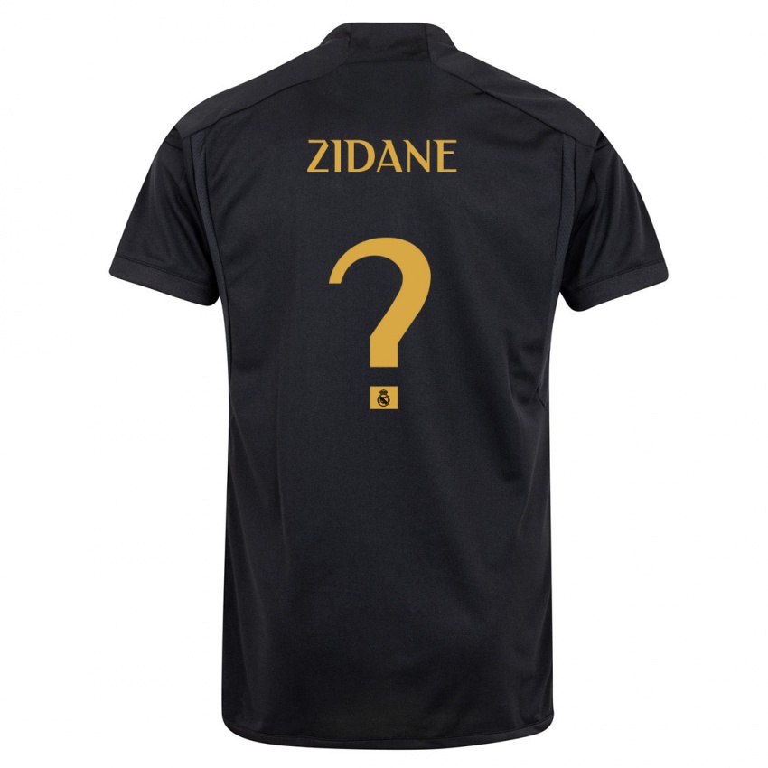 Kinder Elyaz Zidane #0 Schwarz Ausweichtrikot Trikot 2023/24 T-Shirt Österreich