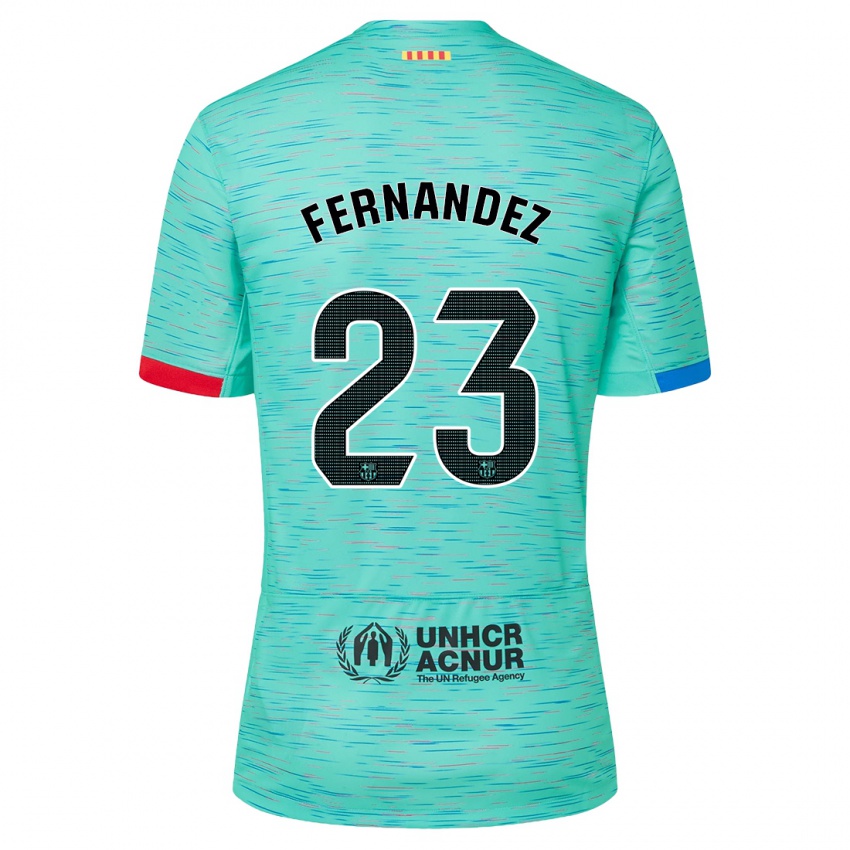 Kinder Pelayo Fernandez #23 Helles Aqua Ausweichtrikot Trikot 2023/24 T-Shirt Österreich