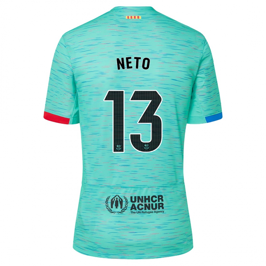 Kinder Neto #13 Helles Aqua Ausweichtrikot Trikot 2023/24 T-Shirt Österreich