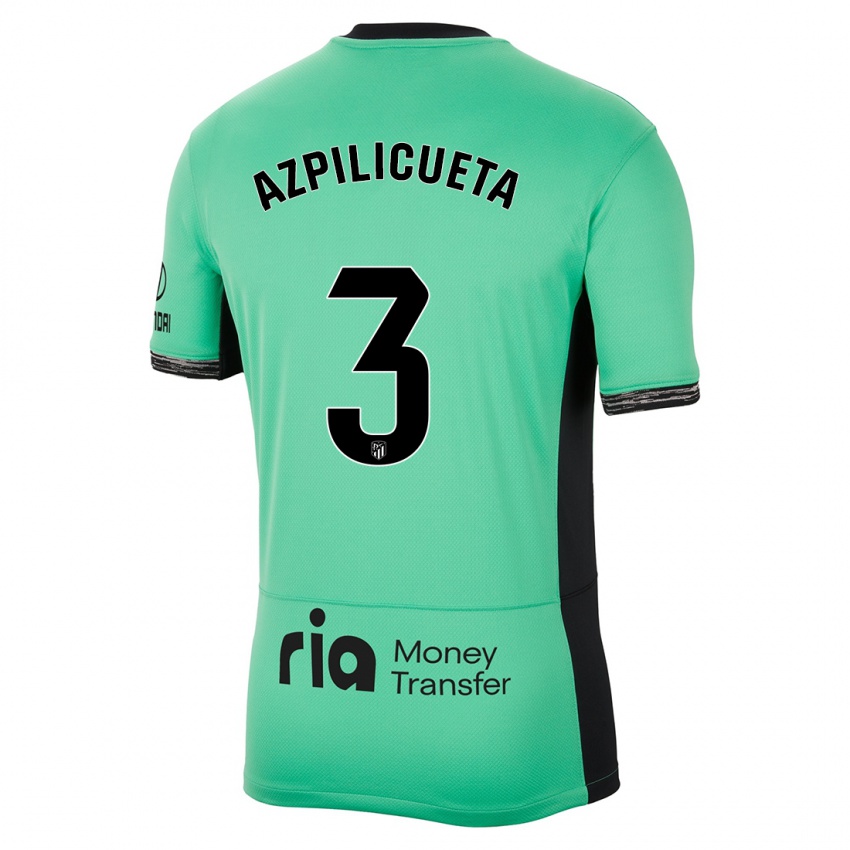 Kinder César Azpilicueta #3 Frühlingsgrün Ausweichtrikot Trikot 2023/24 T-Shirt Österreich