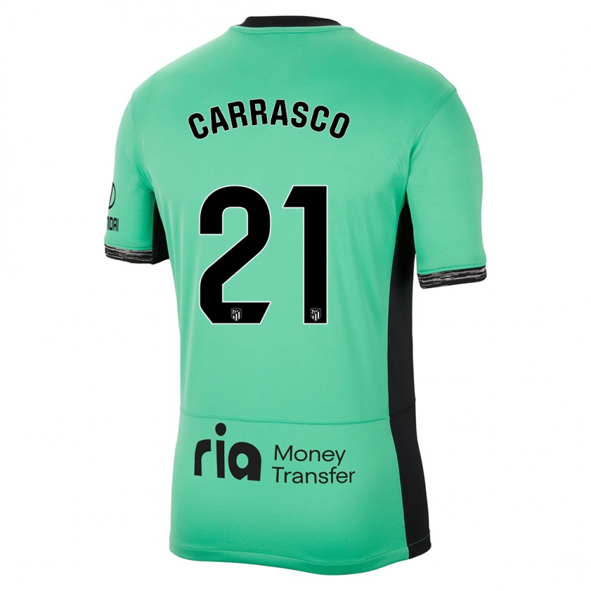 Kinder Yannick Carrasco #21 Frühlingsgrün Ausweichtrikot Trikot 2023/24 T-Shirt Österreich