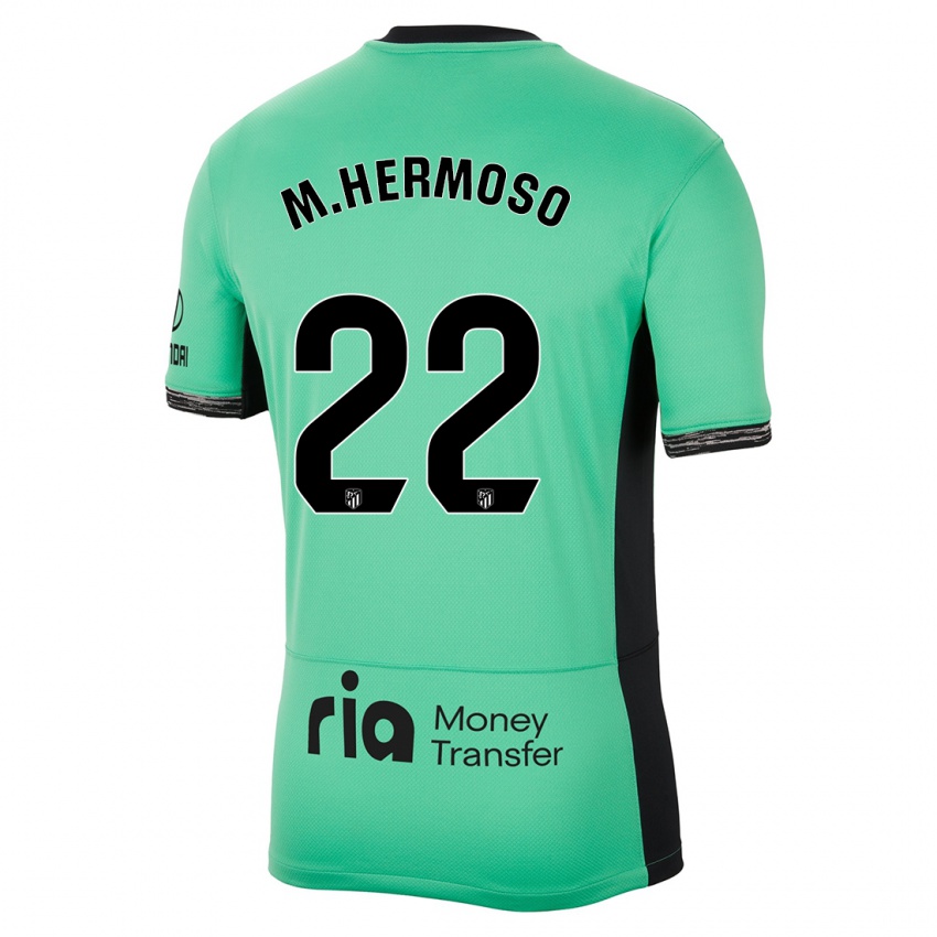 Kinder Mario Hermoso #22 Frühlingsgrün Ausweichtrikot Trikot 2023/24 T-Shirt Österreich