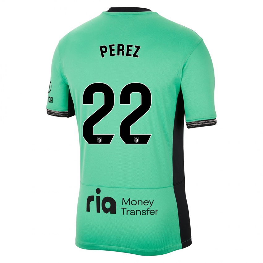 Kinder Pablo Pérez #22 Frühlingsgrün Ausweichtrikot Trikot 2023/24 T-Shirt Österreich